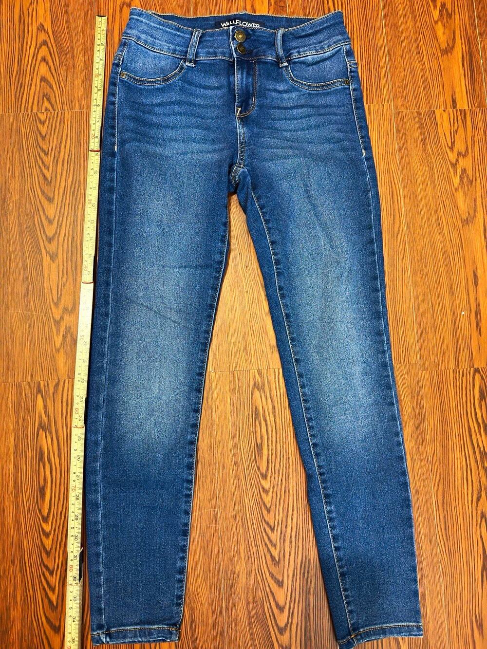 WallFlower Insta Stretch High Rise Skinny Jeans Juniors 1 Blue Medium Wash